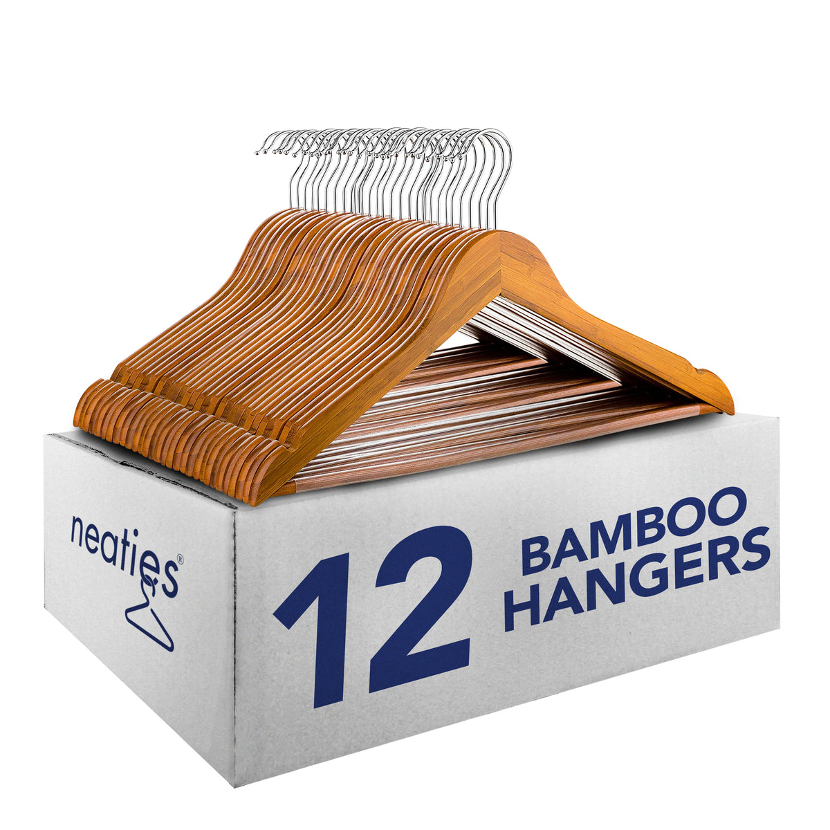 Neaties Bamboo Wood Hangers Neaties Hangers