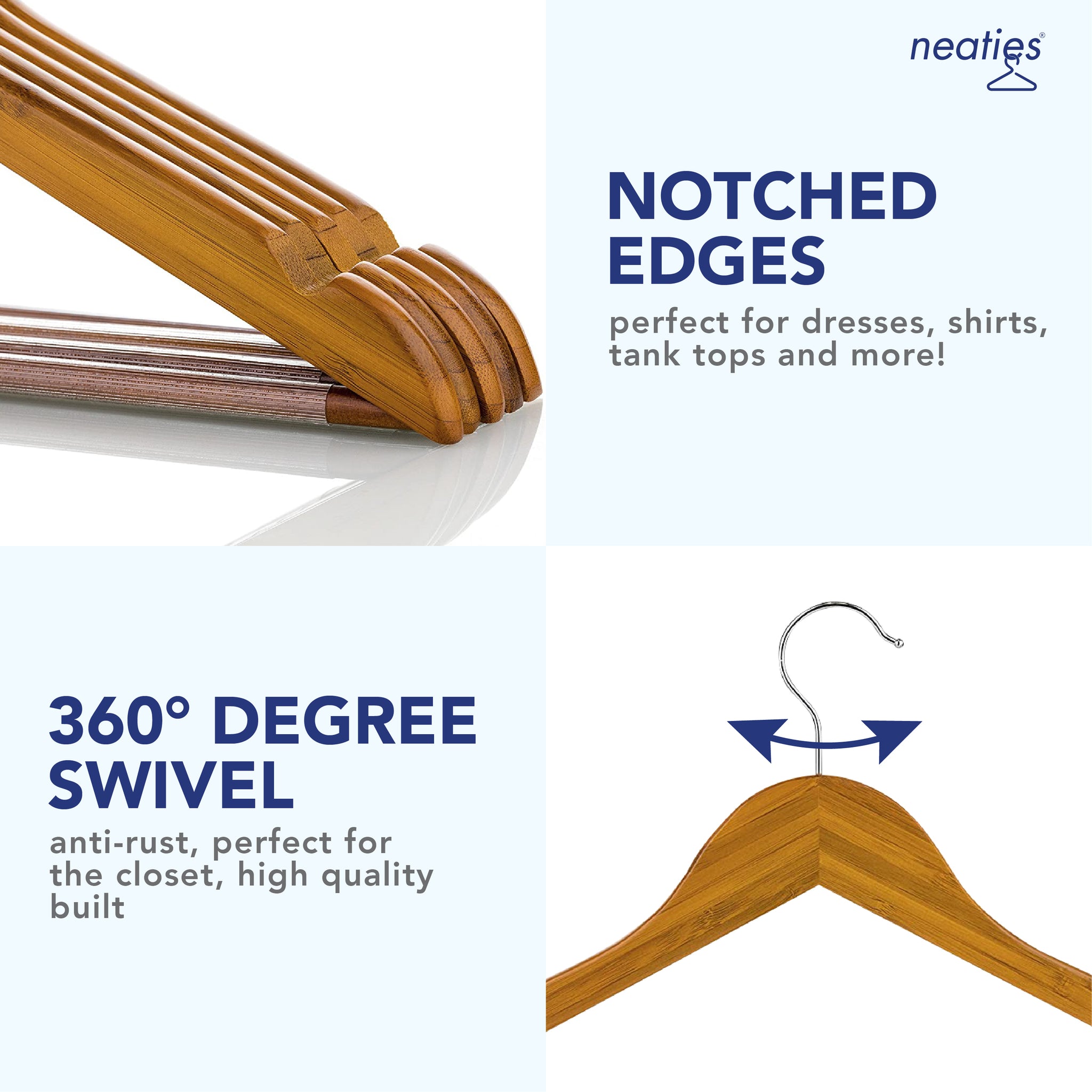 Neaties Standard Plastic Hangers with Notches – Neaties Hangers
