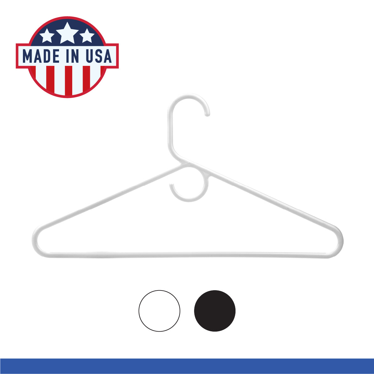 Neaties American Made Steel Blue Super Heavy Duty Plastic Hangers, Plastic  Clothes Hangers Ideal for Everyday