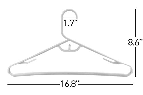 Neaties Usa-Made Heavy-Duty Plastic Hangers Black (12, 18, 24, 30, 36, 72  Packs) Thick Strong Plastic Clothes Hangers Heavy Duty Hook S