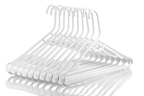 Neaties USA Made Heavy Duty Extra Large White Plastic Hangers, Set